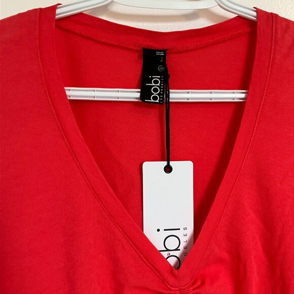 Bobi Los Angeles V-Neck Long Sleeve Top Women's Size Large * FLAW* - Picture 2 of 6
